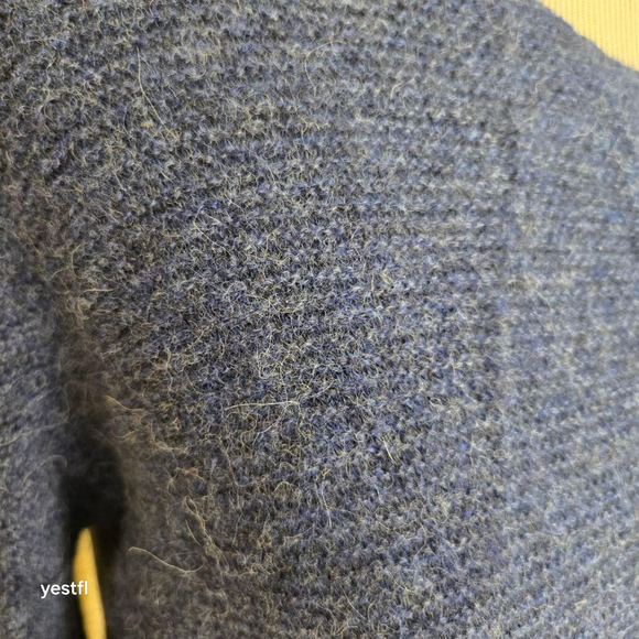 Peruvian Connection Blue Royal Alpaca Crew Neck Studio Sweater S scandi - Picture 5 of 6